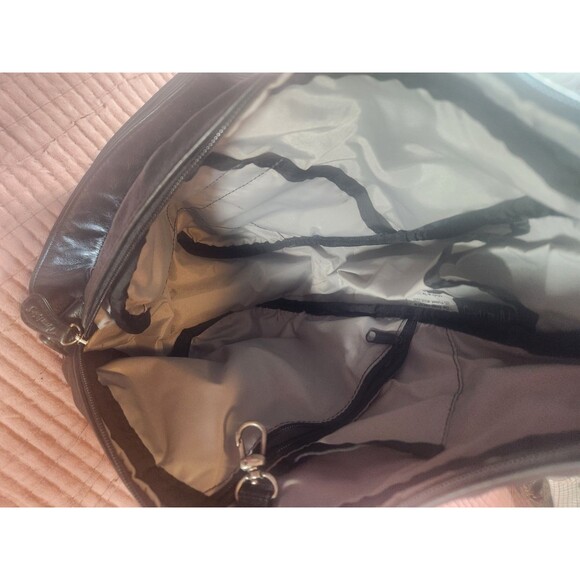 Ameribag Healthy Back Bag Black Leather Classic Sling Shoulder Backpack - Picture 10 of 15